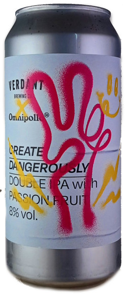 Verdant Brewing Co x Omnipollo: Create Dangerously Fruited IPA 440mL ABV 8% | English Craft Beer