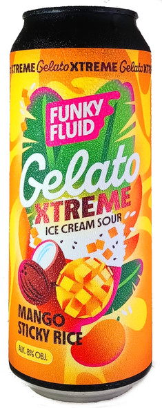 Funky Fluid Gelato XTREME: Mango Sticky Rice Ice Cream Sour 500mL ABV 8% | Polish Craft Beer