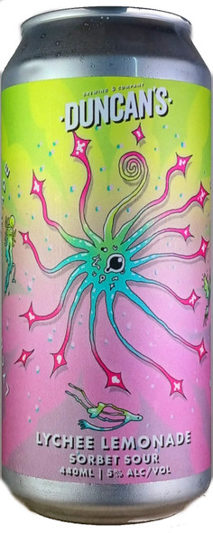 Duncan's Lychee Lemonade Sorbet Sour 440mL ABV 5% | New Zealand Craft Beer