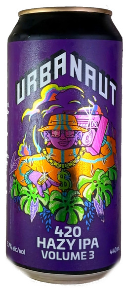 Urbanaut 420 Hazy IPA Volume 3 440mL ABV 5.7% | New Zealand Craft Beer
