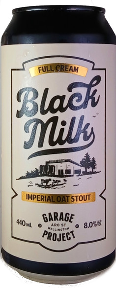 Garage Project Black Milk Imperial Oat Stout 440mL ABV 8% | New Zealand Craft Beer