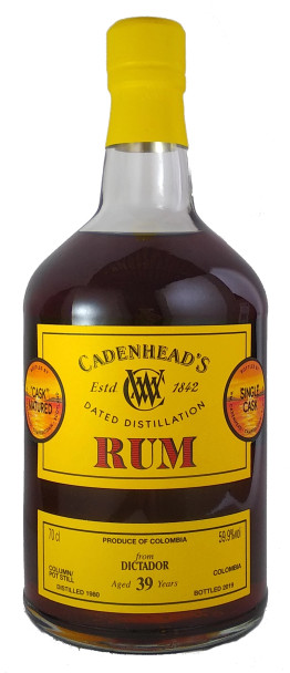 Cadenhead Dictador Colombia 39YO Rum Cask Strength