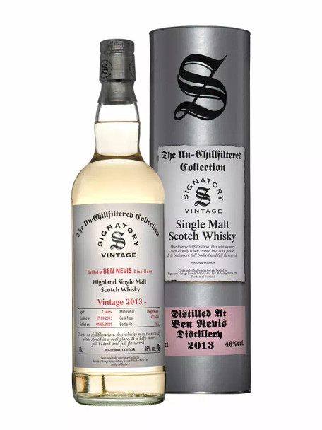 Signatory Vintage Ben Nevis 2013 7YO  Un-Chillfiltered Single Malt