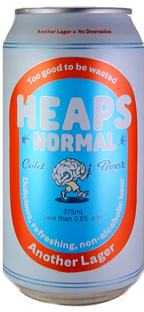 Heaps Normal Another Lager Non Alcoholic 375mL ABV Less than 0.5% | Australian Craft Beer