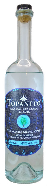 Topanito Mezcal Artesanal Blanco 100% Maguey Madre Cuishe