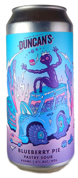 Duncan's Blueberry Pie Pastry Sour 440mL ABV 6% | New Zealand Craft Beer