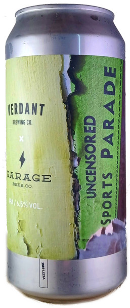 Verdant Brewing Co x Garage Beer Co: Uncensored Sports Parade Hazy IPA 440mL ABV 6.5% | English Craft Beer
