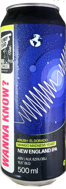 Funky Fluid FEAT. Wild Raccoon: Wanna Know? Hazy IPA 500mL ABV 6.5% | Polish Craft Beer