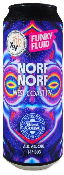 Funky Fluid Norf Norf West Coast IPA 500mL ABV 6% | Polish Craft Beer