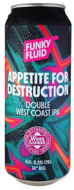 Funky Fluid Appetite For Destruction Double West Coast IPA 500mL ABV 8.2% | Polish Craft Beer