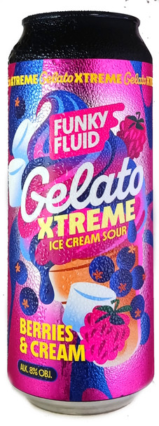 Funky Fluid Gelato XTREME: Berries & Cream Ice Cream Sour 500mL ABV 8% | Polish Craft Beer