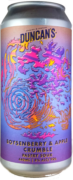 Duncan's Boysenberry & Apple Crumble Pastry Sour 440mL ABV 8% | New Zealand Craft Beer