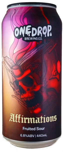 One Drop Affirmations Fruited Sour  440mL ABV 6.8% | Australian Craft Beer