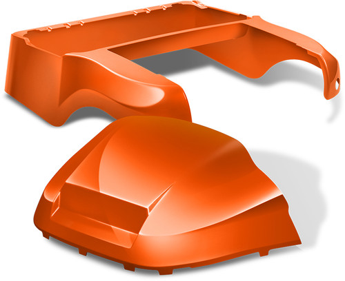 Club Car Precedent Factory Style Golf Cart Body Kit in High Gloss Orange