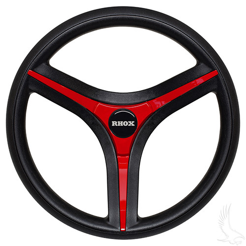 Brenta ST Steering Wheel, Red Insert, E-Z-Go Hub