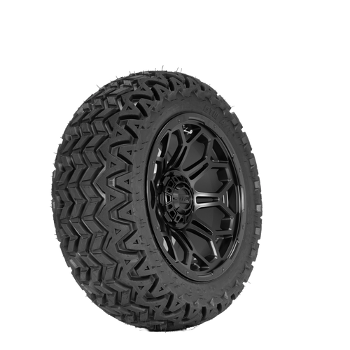 Bravo 14" Matte Black Finish with 23X10.5-14 Predator Tire Set of 4