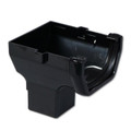 Black Square Gutter Running Outlet Stop End Black Square Gutter Running Outlet Stop End