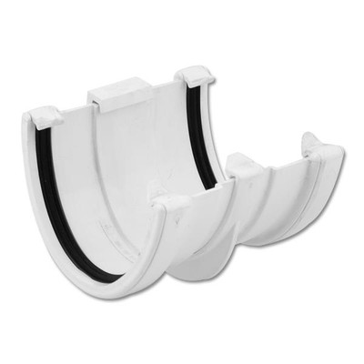 White Hi-Cap Gutter Floating Union Including Bracket White Hi-Cap Gutter Floating Union Including Bracket