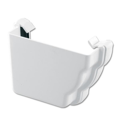 White Ogee Gutter Stop End External LH White Ogee Gutter Stop End External LH