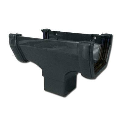 Anthracite Square Gutter Running Outlet Anthracite Square Gutter Running Outlet