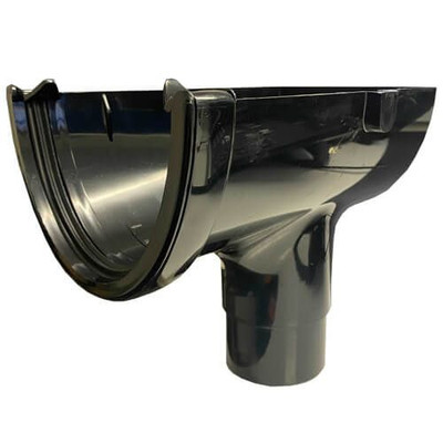 Black Hi-Cap Gutter Stop End Outlet Black Hi-Cap Gutter Stop End Outlet