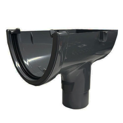 Anthracite Hi-Cap Gutter Stop End Outlet Anthracite Hi-Cap Gutter Stop End Outlet