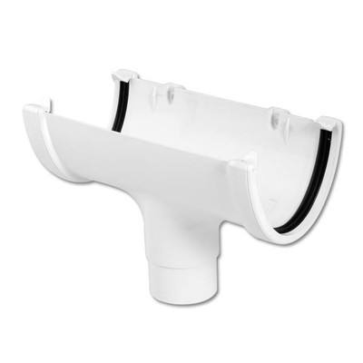 White Hi-Cap Gutter Run Outlet White Hi-Cap Gutter Run Outlet
