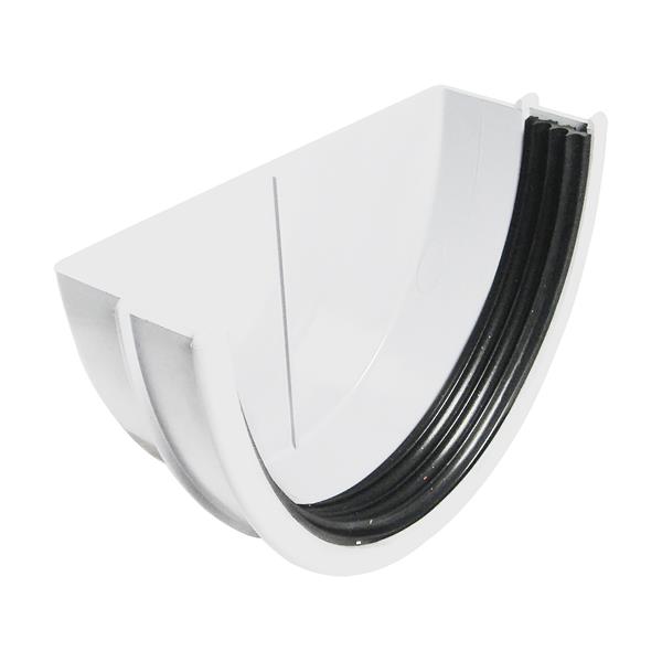 White Xtraflo Gutter External Stop End