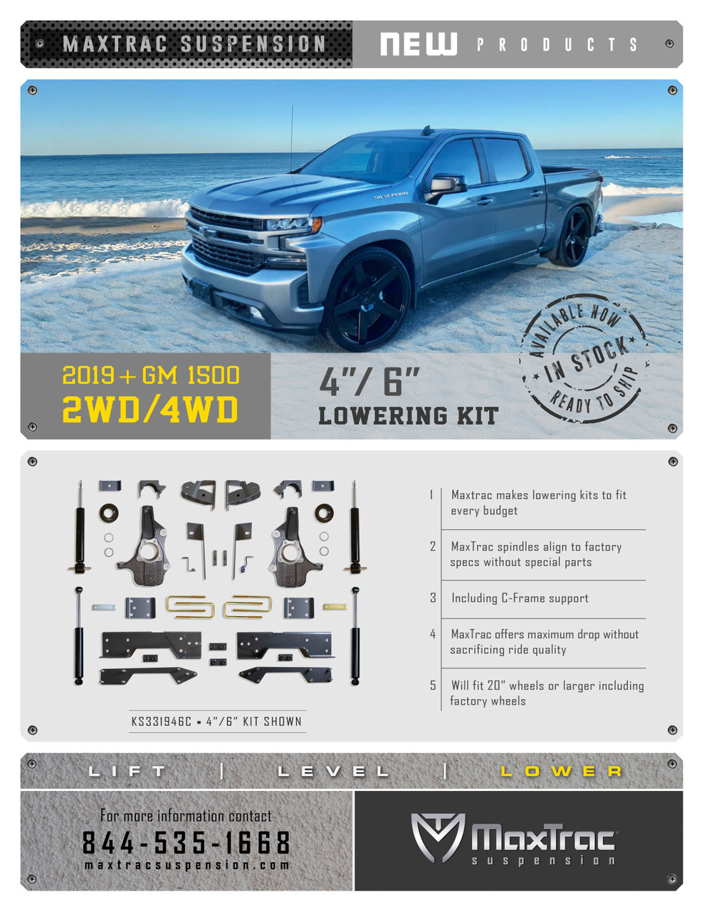 2019-2025 GM 1500 2wd/4wd Pickup 4/6