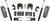 2014-2018 GMC Sierra 1500 2wd/4wd (1 pc Drive Shaft) Single Cab 2/4" Lowering Kit - MaxTrac K331524-6