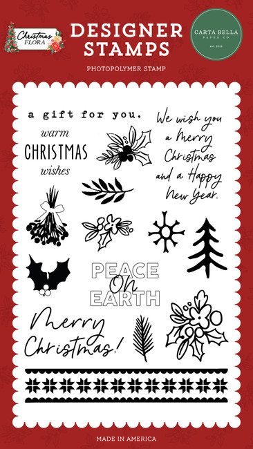 Carta Bella Paper - Christmas Flora Collection - Peaceful - 12 x 12 Double  Sided Paper - Journaling Cards