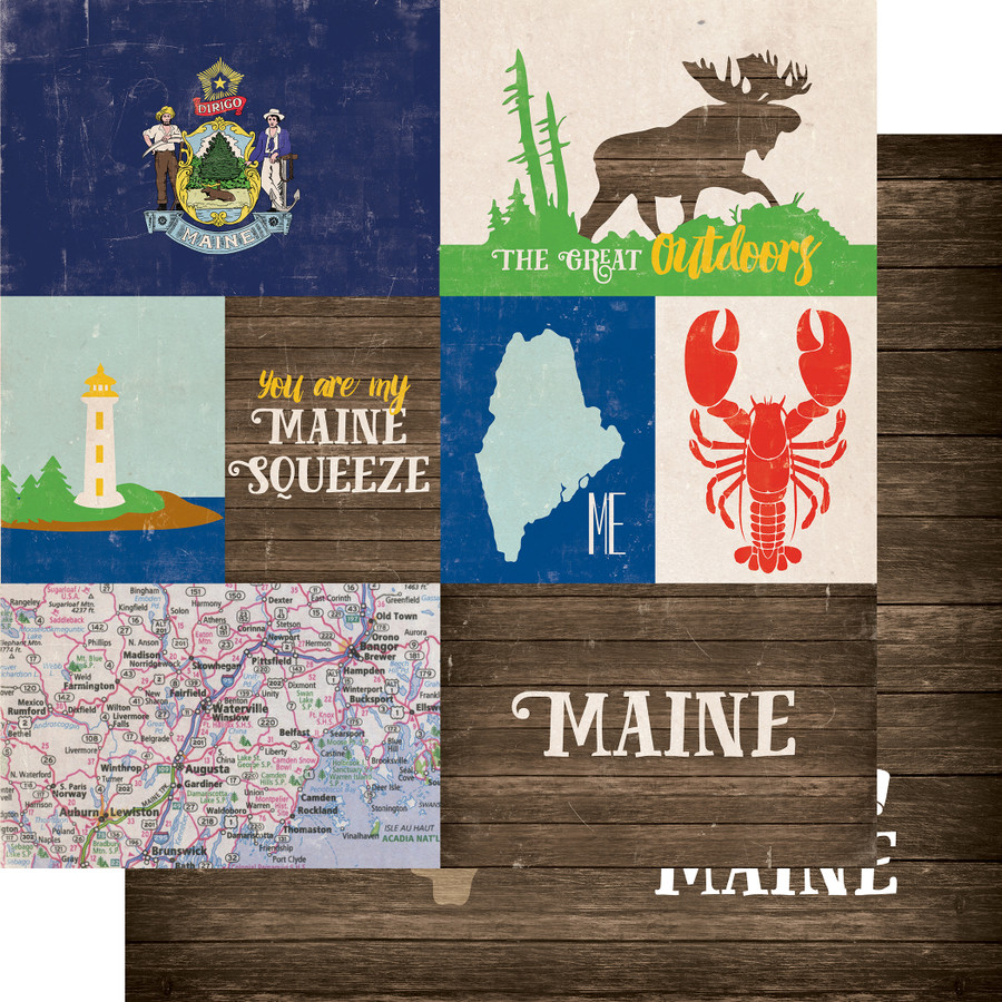 Stateside: Maine 12x12 Patterned Paper