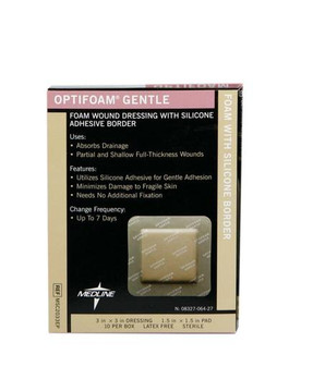 Optifoam Gentle Silicone Border Dressings - DRESSING, OPTIFOAM, GENTLE BORDER.
