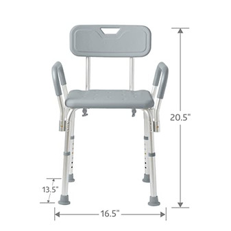 SHOWER CHAIR, BACK, ARMRESTS