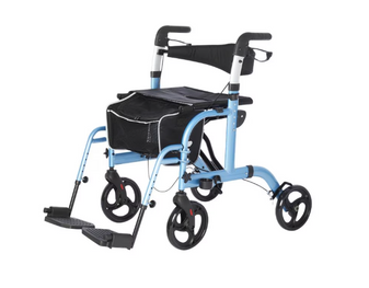 Translator - Rollator and Transport Chair - 2 in 1 - Blue