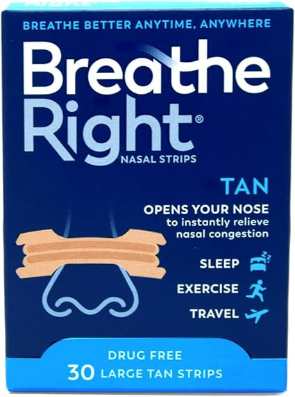 BREATHE RIGHT TAN LARGE NASAL STRIP  30 CT