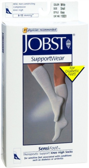 BSN Jobst® SensiFoot™ Diabetic Sock, Knee High, Compression,Medium, Black
