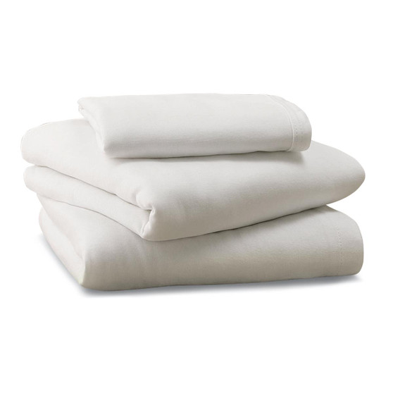 Soft-Fit Knit Sheet Set in White