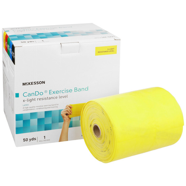 Exercise Resistance Band McKesson Yellow 5 Inch X 50 Yard Heavy Resistance