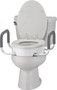 Elongated Toilet Seat Riser 3.5" Thick - Safety Arms