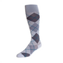 Rejuva 15-20mmHg Argyle Compression Socks Knee Length Standard Closed Toe Smoke