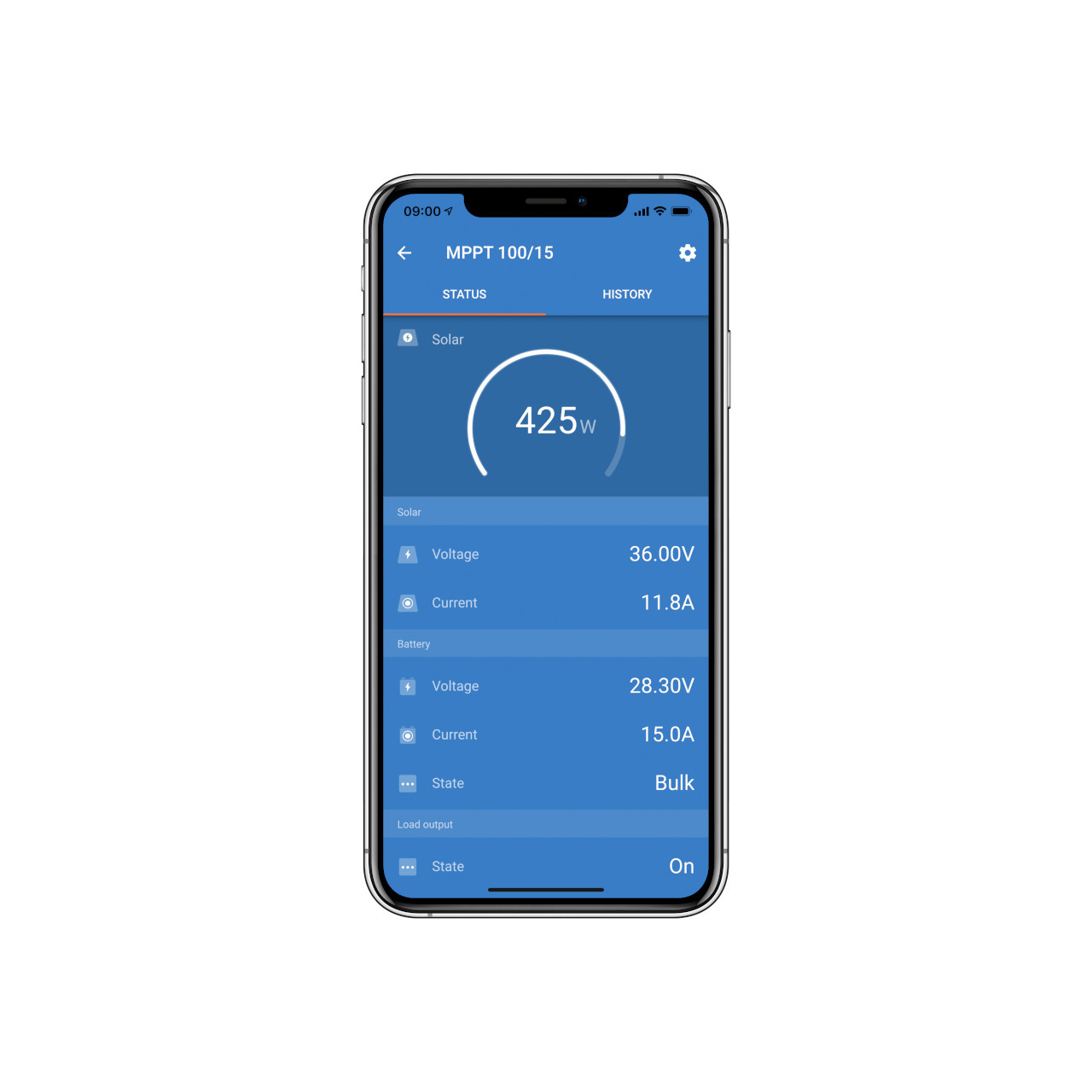 Victron Energy - VictronConnect - Phone Status