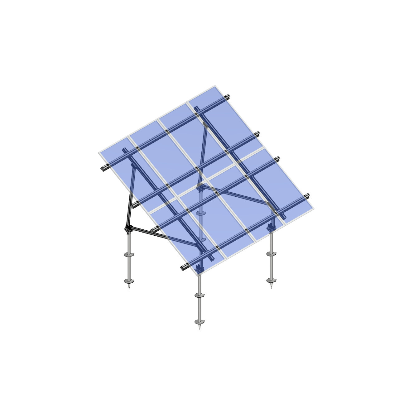 Schletter - PVMax 2Vx6-30deg-Screw-Transparent-Panels