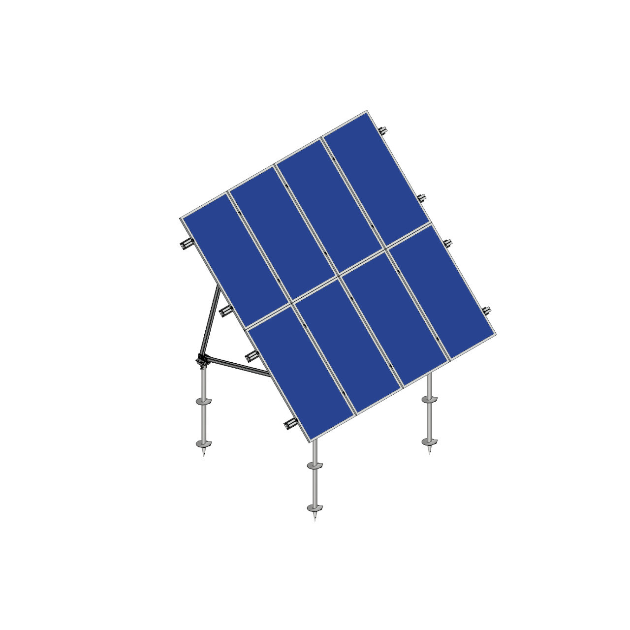 Schletter - PVMax 2Vx4-45deg-Screw-Solid-Panels
