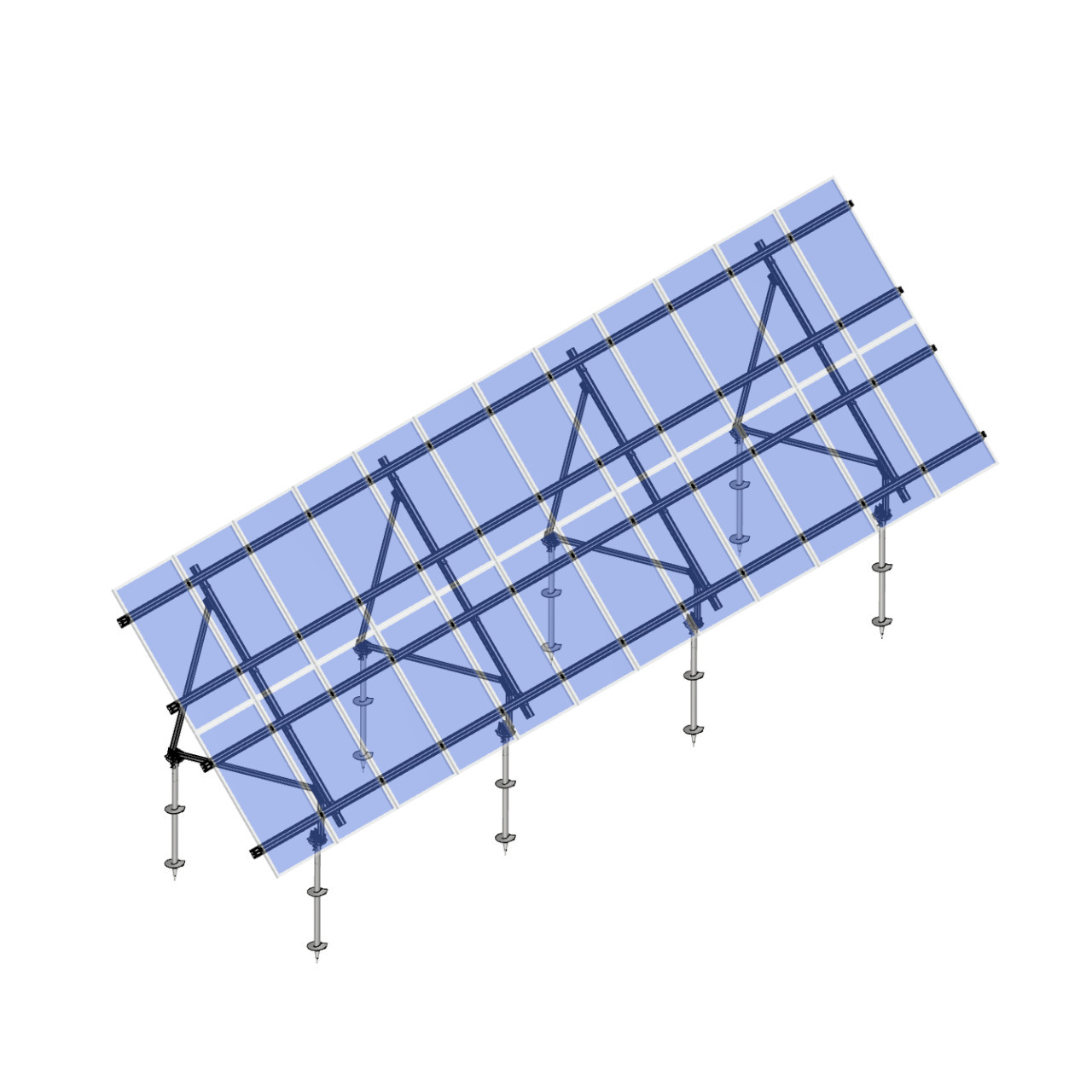 Schletter - PVMax 2Vx12-45deg-Screw-Transparent-Panels