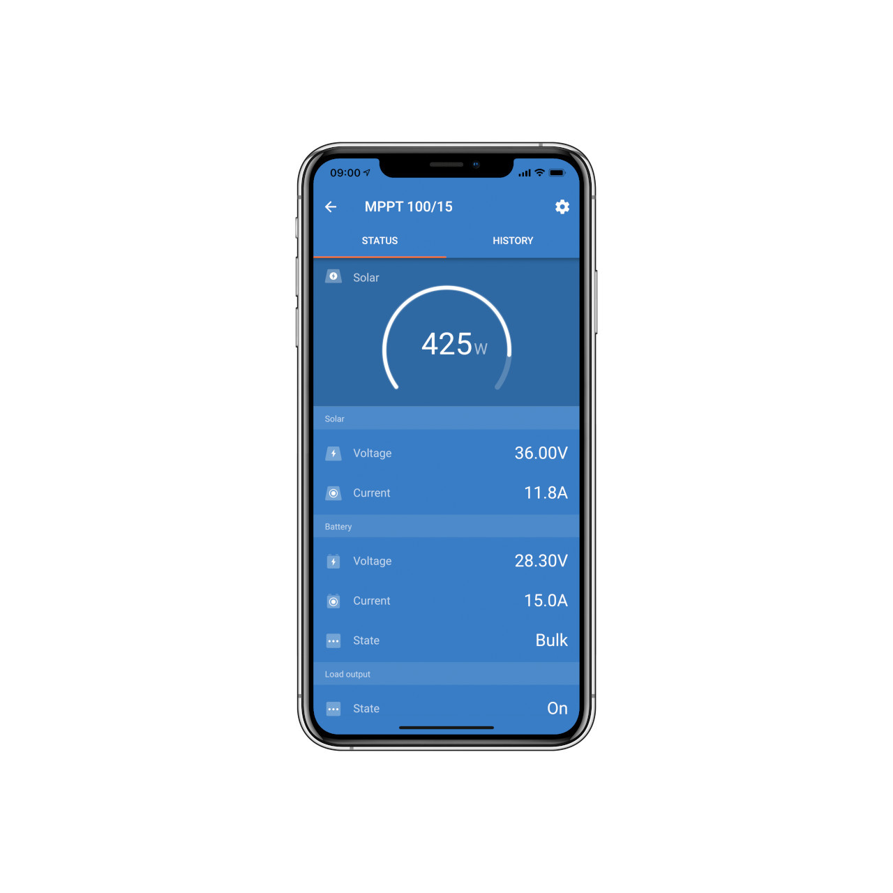 Victron Energy - VictronConnect - Phone Status