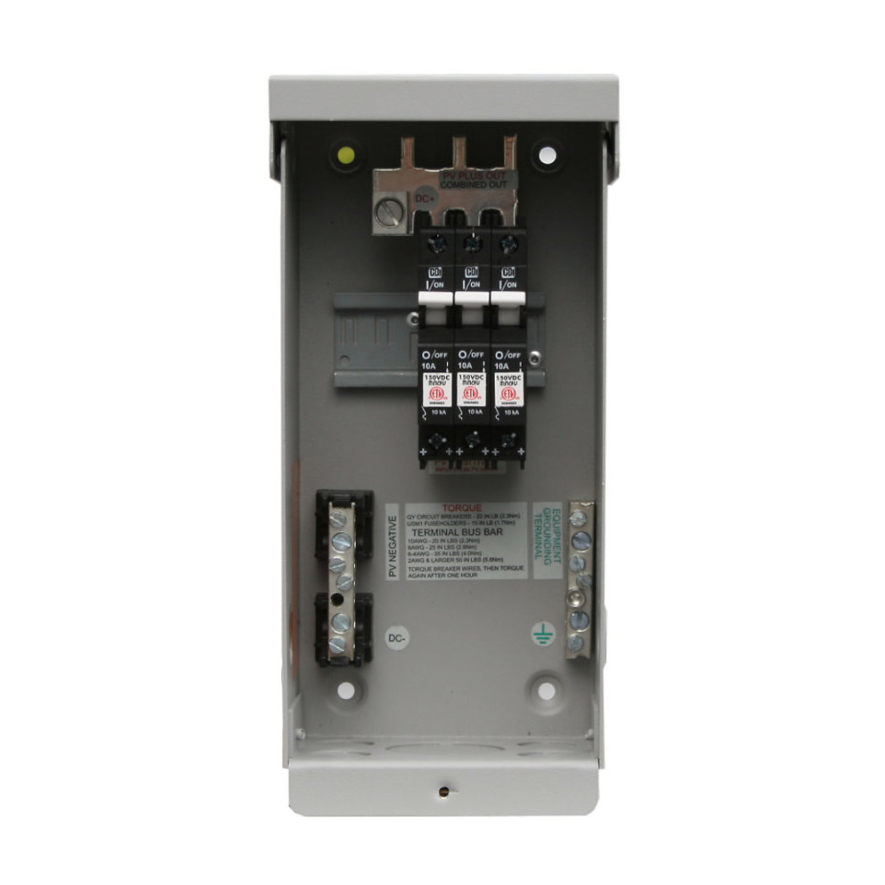 MidNite Solar - MNPV3 DC Combiner Box - Open Breakers