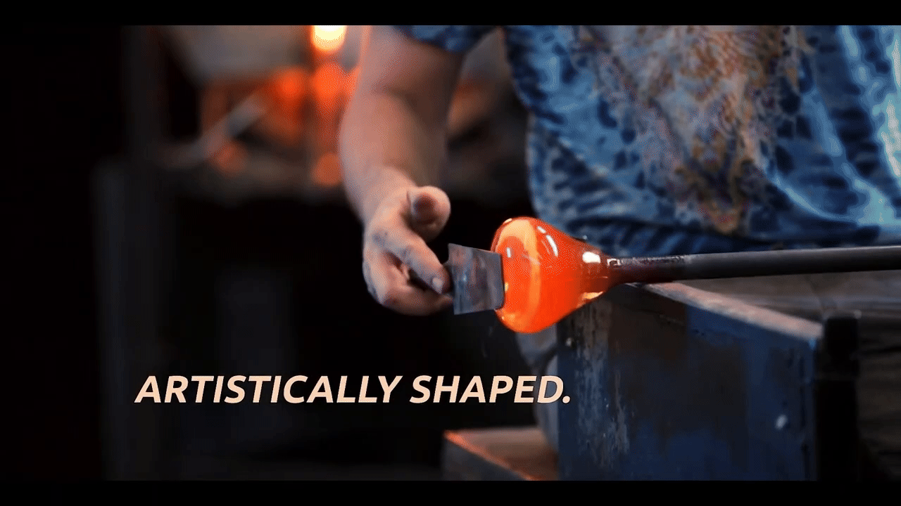 blowing glass process