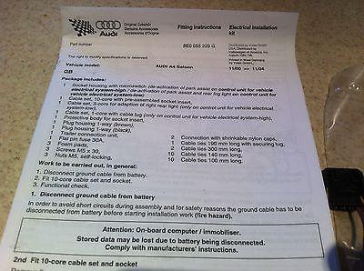 AUDI A4 B6 SEDAN NEW GENUINE TOW BAR WIRING HARNESS 8E0 055 203 G
