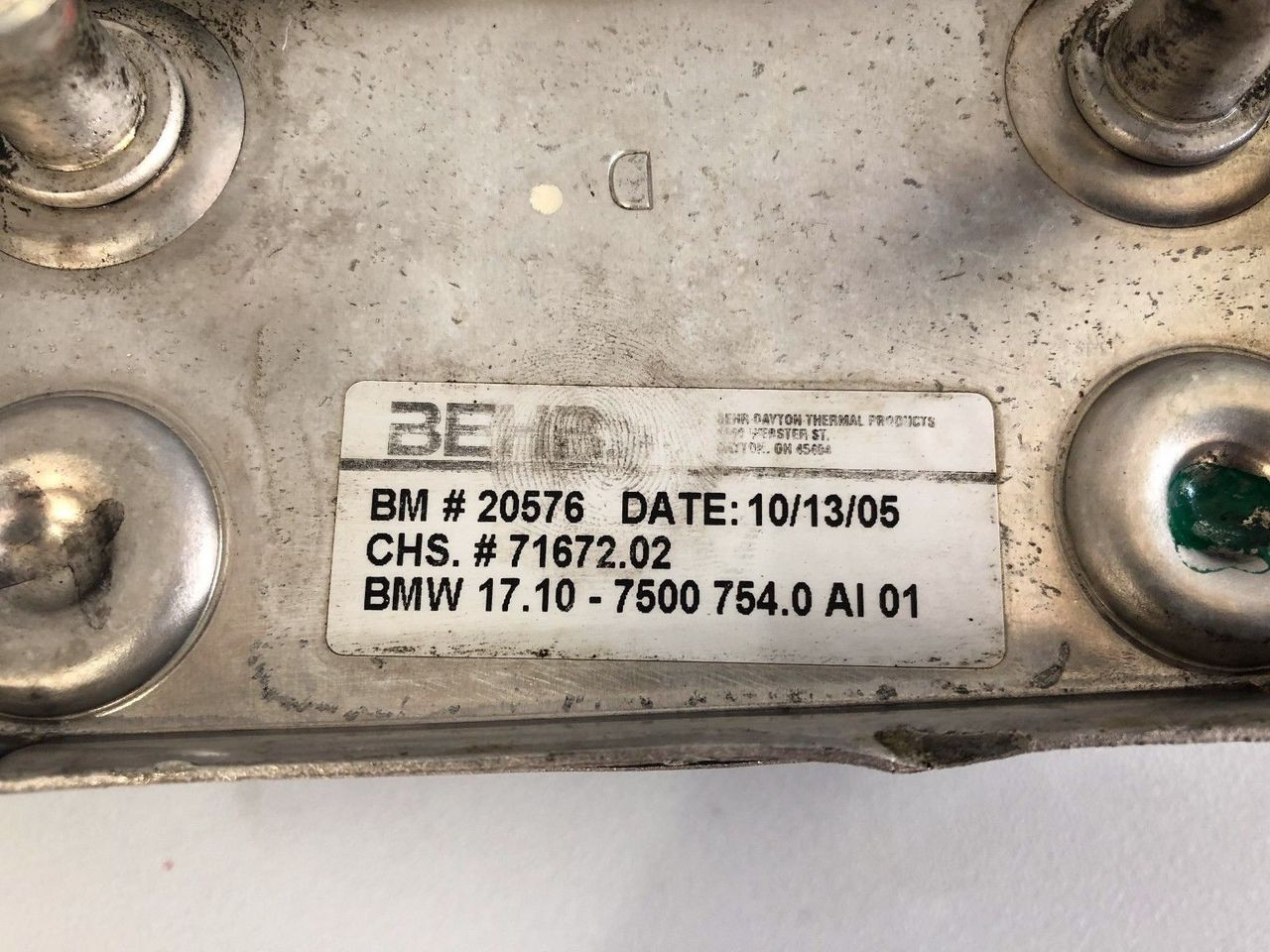 BMW X5 E53 USED DIESEL AUTOMATIC TRANSMISSION OIL COOLER 17.107500754.